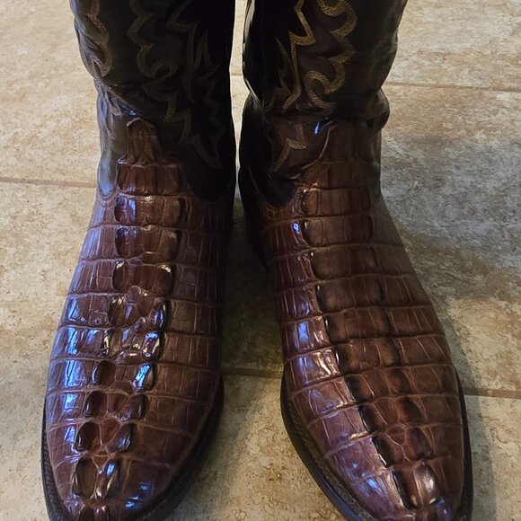 Lucchese Mens size 10.5 Gator Boots - Picture 1 of 10